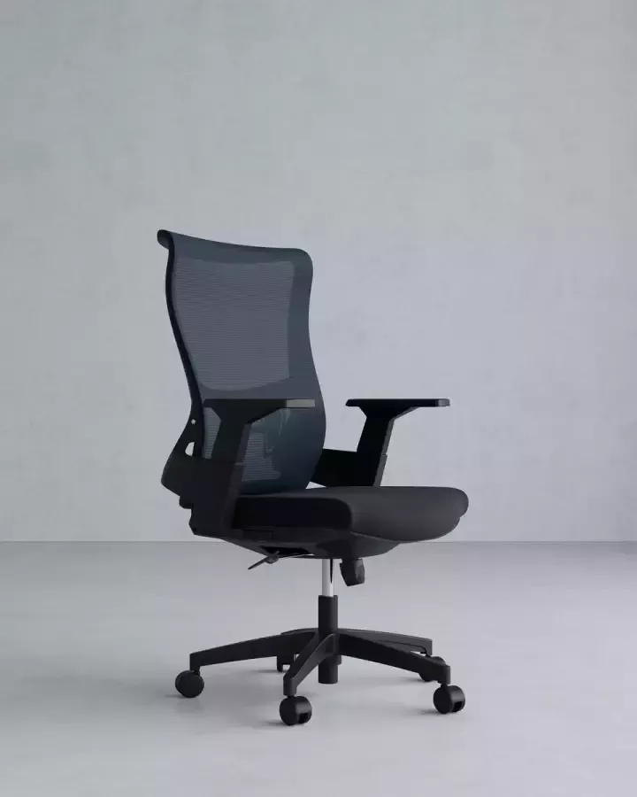 Projectgroothandel Ergonomische Bureaustoel Verstelbaar Blauw Zwart