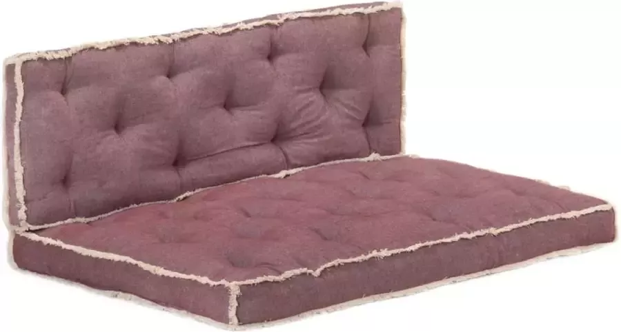 Prolenta Premium 2-delige Bankkussenset pallet bordeauxrood