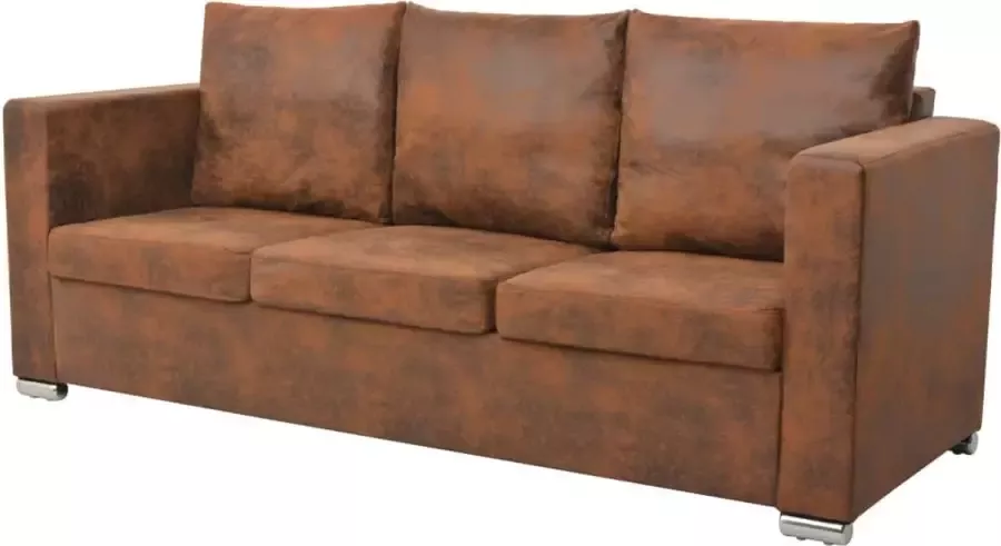 Prolenta Premium 3-zitsbank 191x73x82 cm kunst suède leer