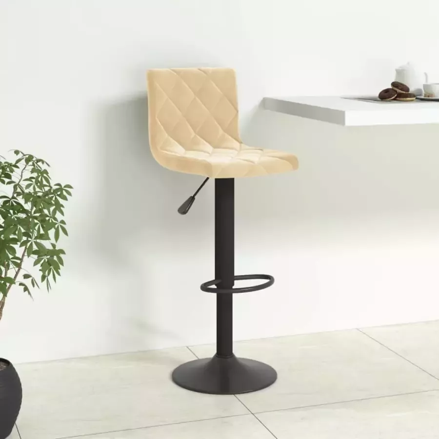 ForYou Prolenta Premium Barkruk fluweel crèmekleurig