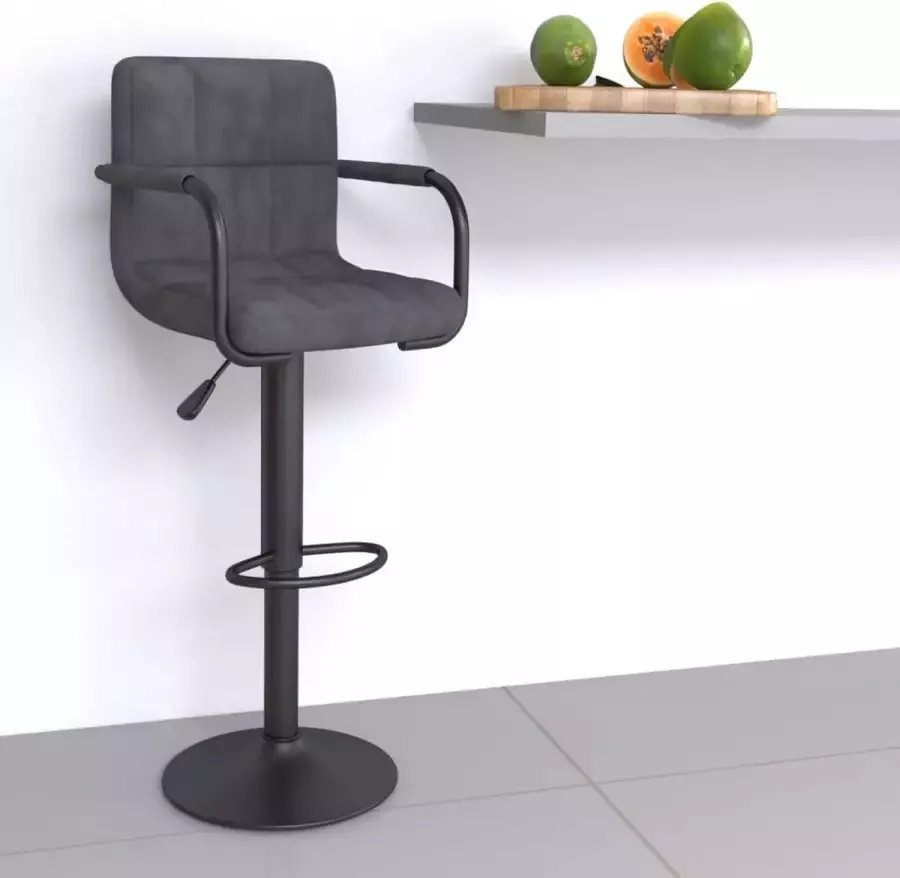 ForYou Prolenta Premium Barkruk fluweel donkergrijs - Foto 13