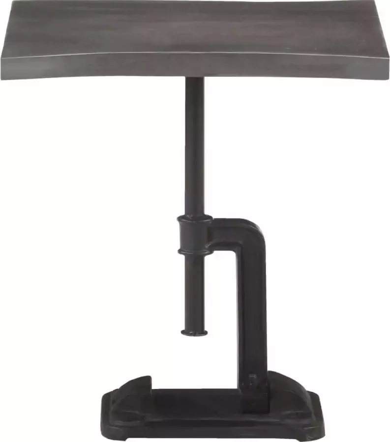 Prolenta Premium Bijzettafel 45x35x48 cm massief acaciahout en gietijzer grijs