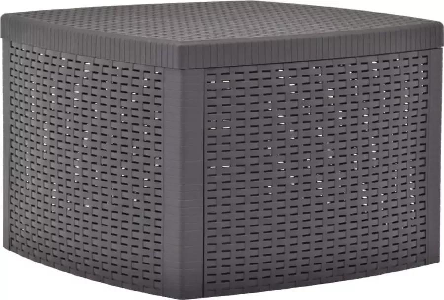 Prolenta Premium Bijzettafel 54x54x36 5 cm kunststof mokka