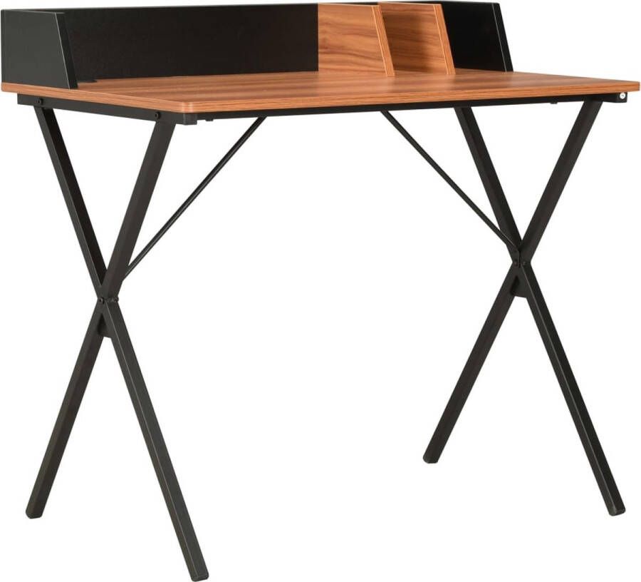 Prolenta Premium Bureau 80x50x84 cm zwart en bruin