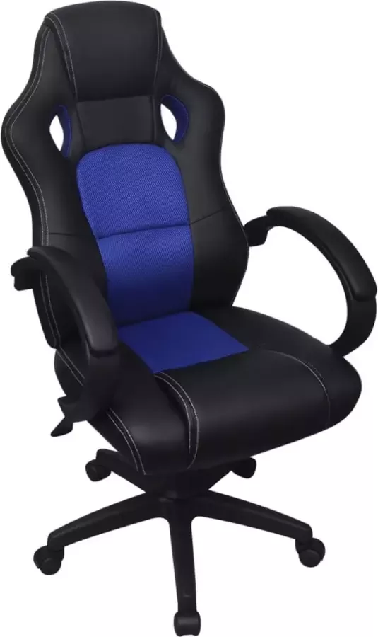 Prolenta Premium Bureaustoel directie racemodel blauw kunstleer