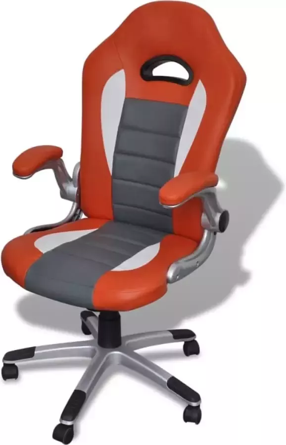 Prolenta Premium Bureaustoel modern ontwerp oranje kunstleer