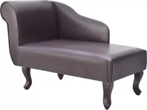 Prolenta Premium Chaise longue kunstleer bruin