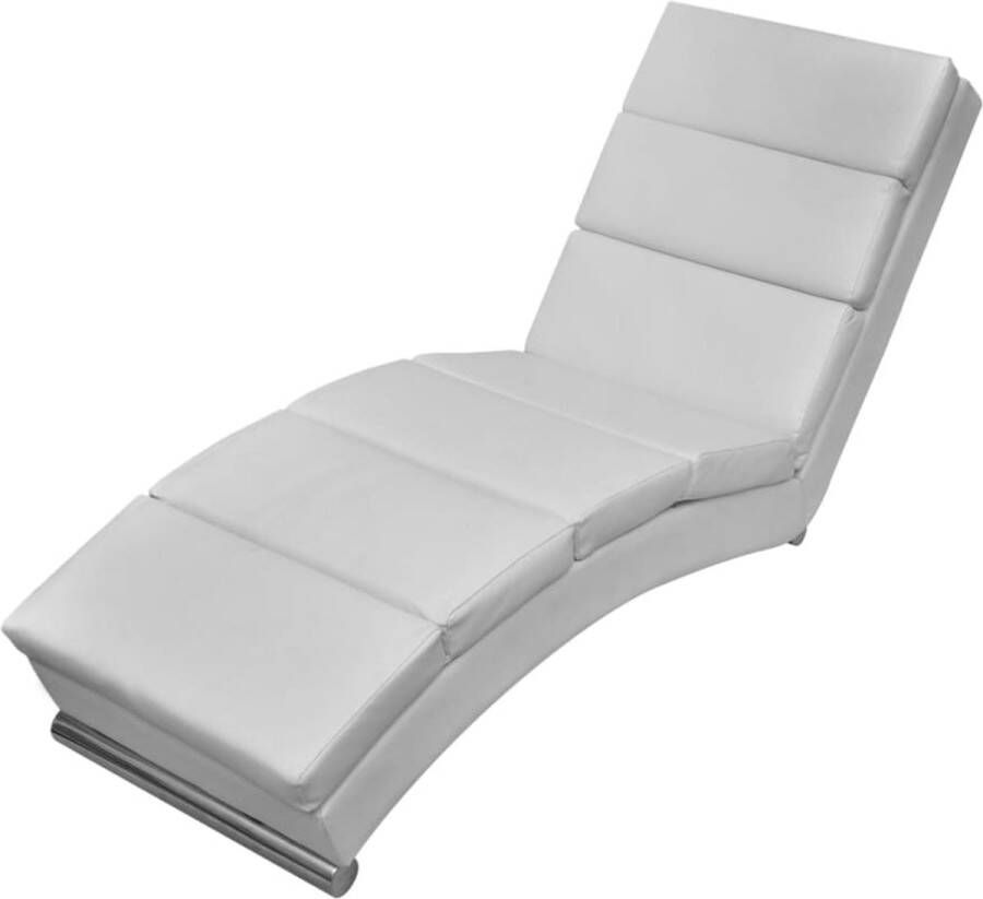 Prolenta Premium Chaise longue kunstleer wit