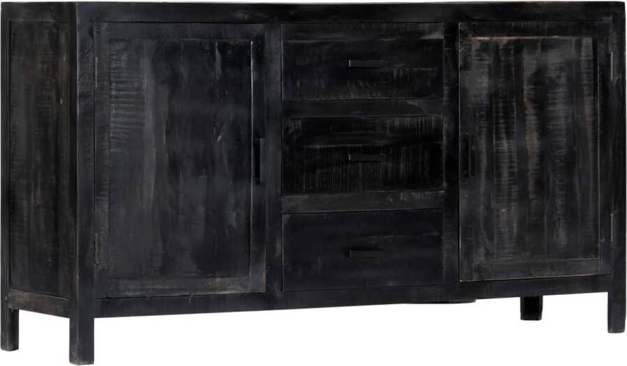 Prolenta Premium Dressoir 147x40x80 cm massief mangohout zwart
