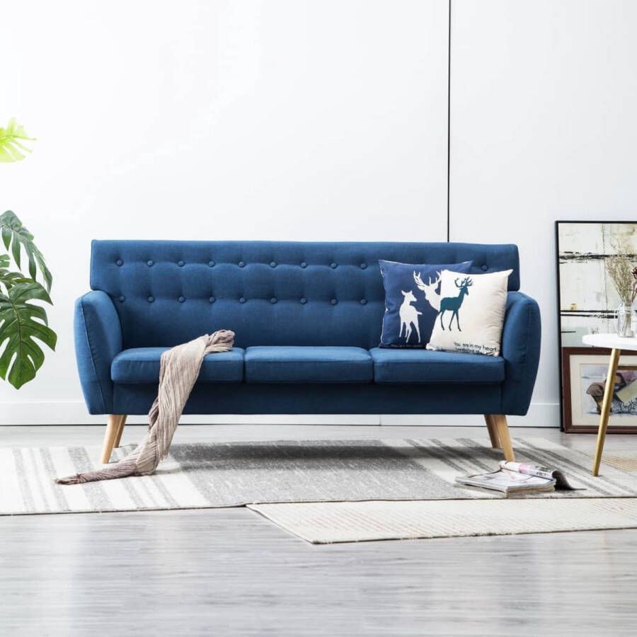 Prolenta Premium Driezitsbank 172x70x82 cm stof blauw