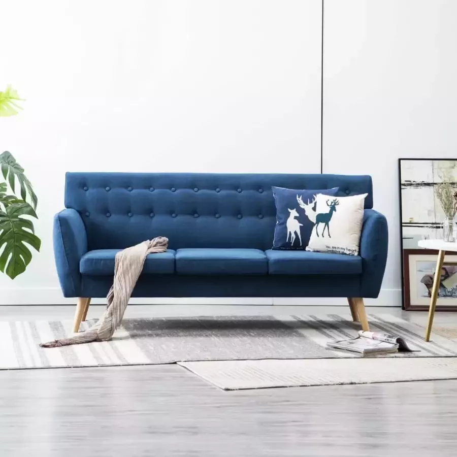 Prolenta Premium Driezitsbank 172x70x82 cm stof blauw