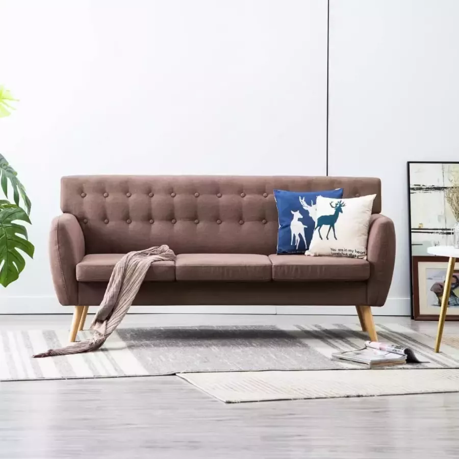 Prolenta Premium Driezitsbank 172x70x82 cm stof bruin