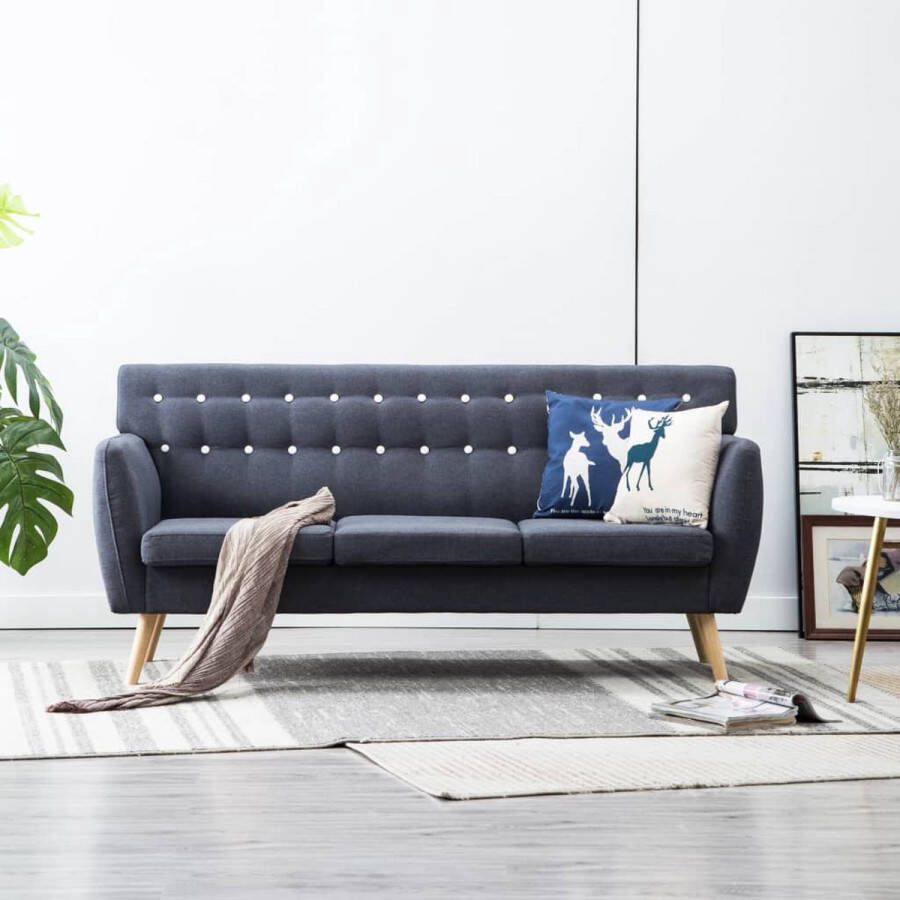 Prolenta Premium Driezitsbank 172x70x82 cm stof donkergrijs