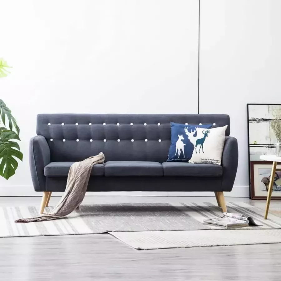 Prolenta Premium Driezitsbank 172x70x82 cm stof donkergrijs
