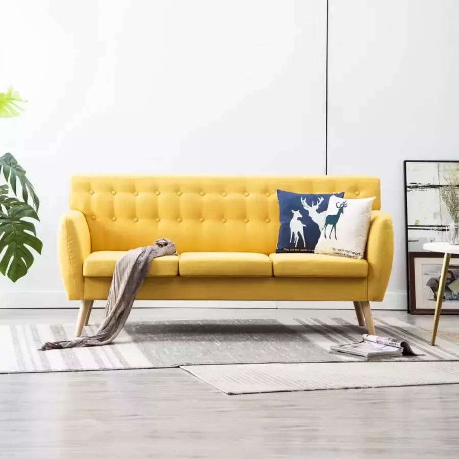 Prolenta Premium Driezitsbank 172x70x82 cm stof geel