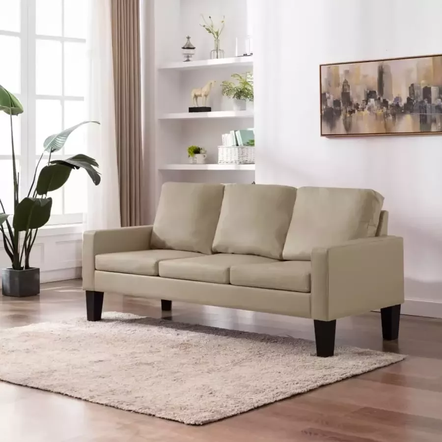 Prolenta Premium Driezitsbank kunstleer cappuccino