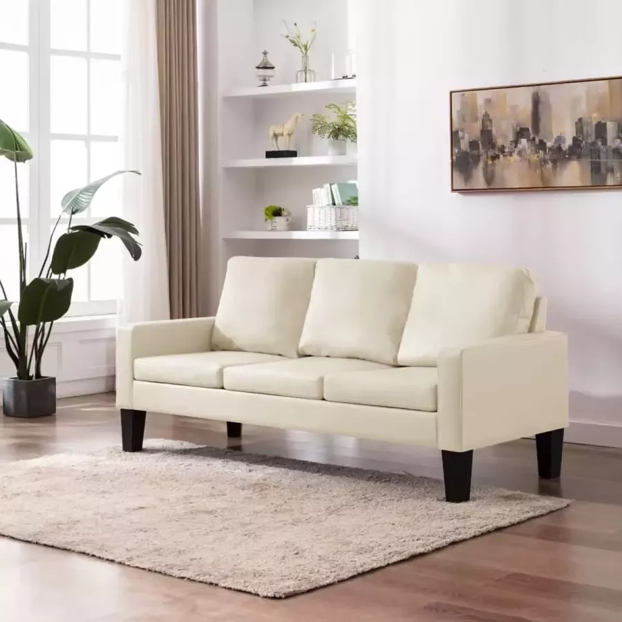 Prolenta Premium Driezitsbank kunstleer crème