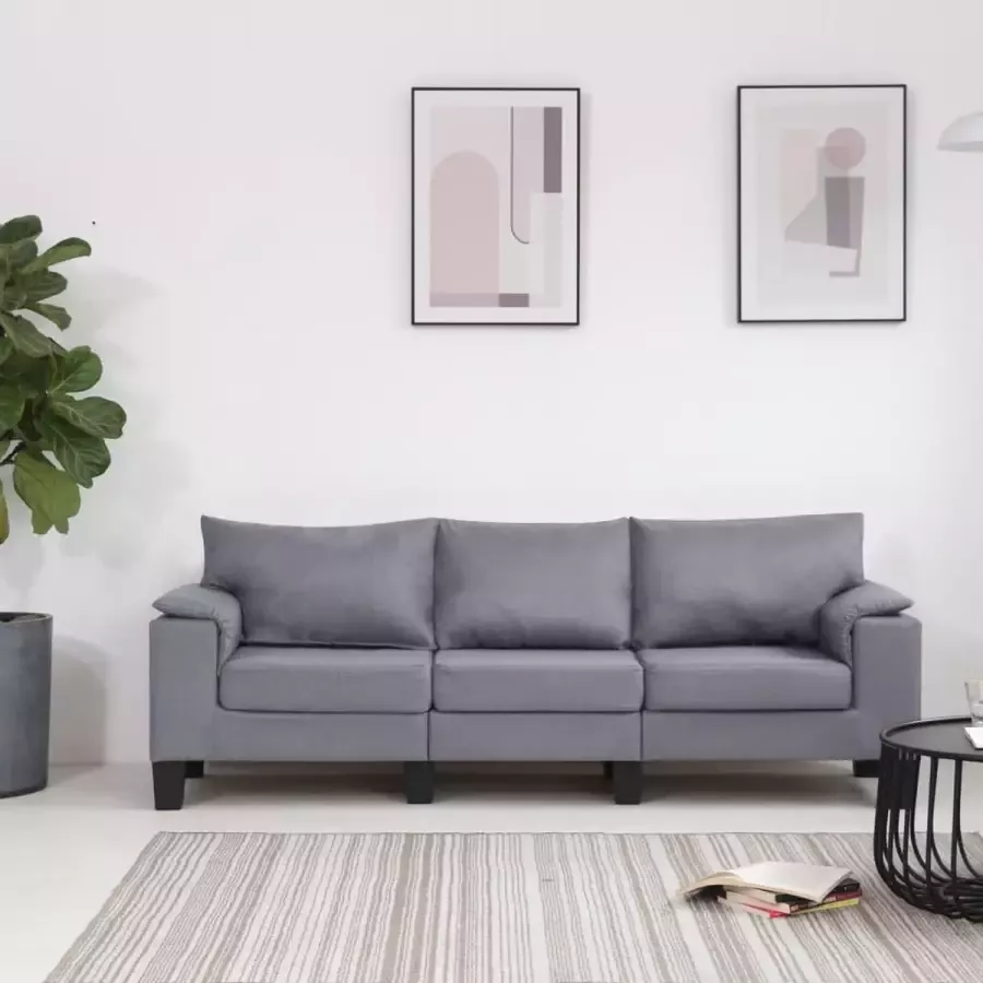 Prolenta Premium Driezitsbank lichtgrijs stof