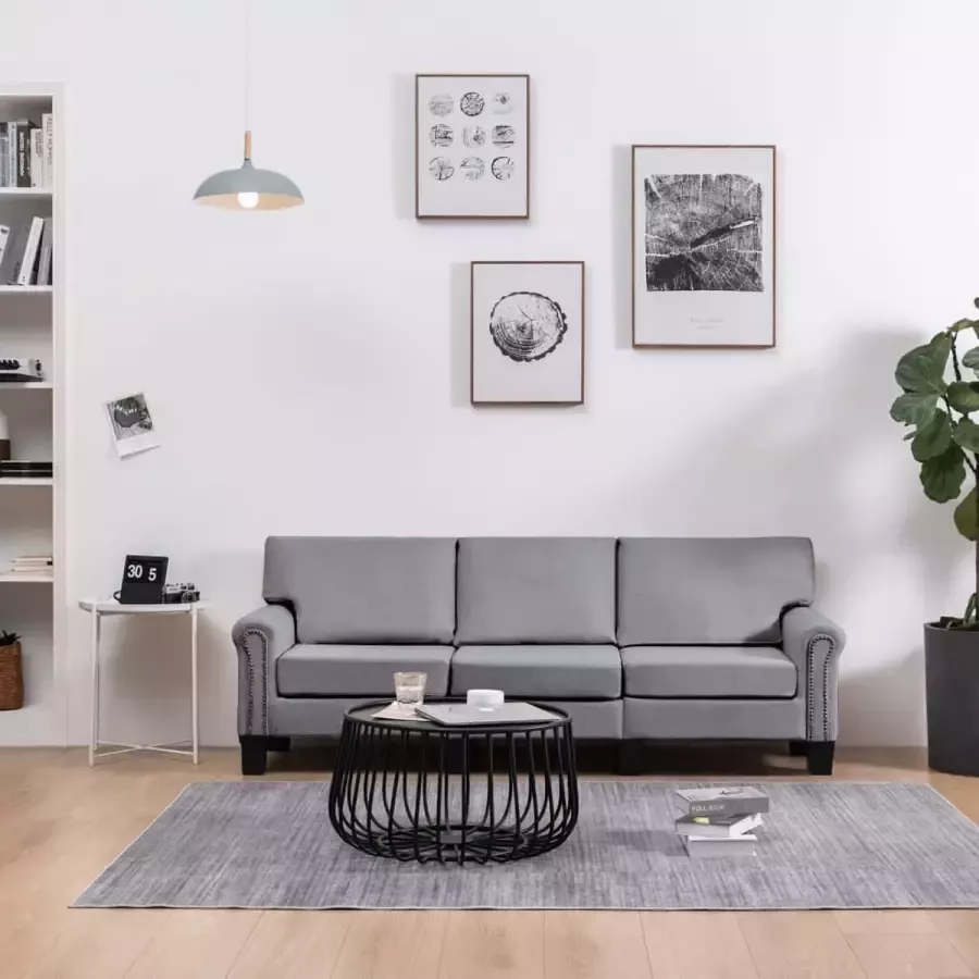 Prolenta Premium Driezitsbank stof lichtgrijs