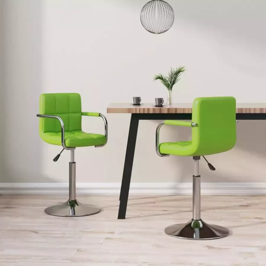 ForYou Prolenta Premium Eetkamerstoelen 2 st draaibaar kunstleer groen - Foto 2