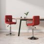 Prolenta Premium Eetkamerstoelen 2 st draaibaar stof wijnrood - Thumbnail 1