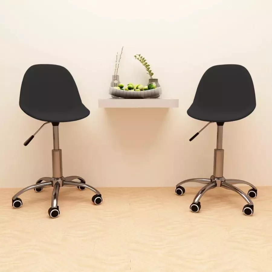 ForYou Prolenta Premium Eetkamerstoelen 2 st draaibaar stof zwart - Foto 3