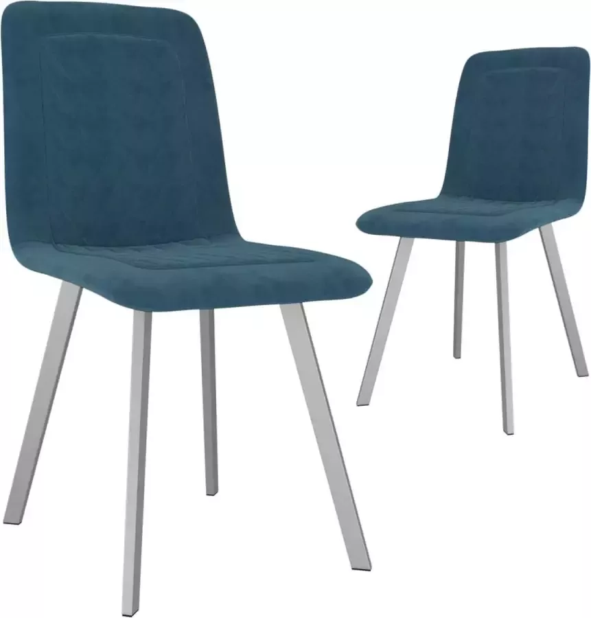 ForYou Prolenta Premium Eetkamerstoelen 2 st fluweel blauw - Foto 20