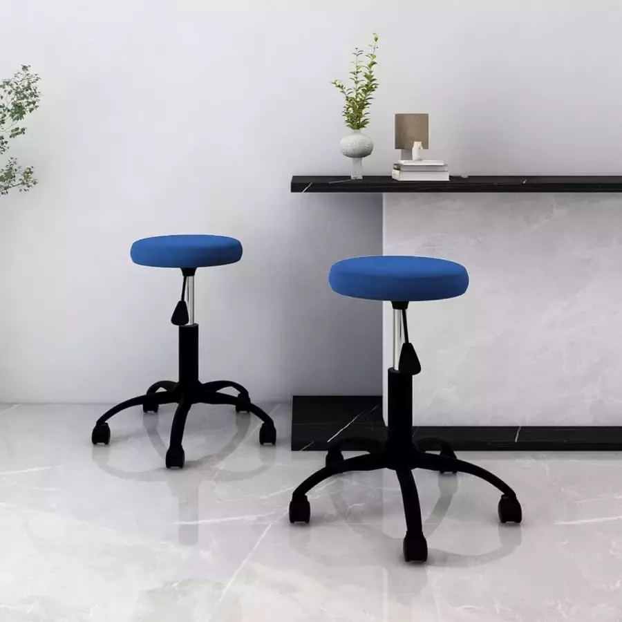 ForYou Prolenta Premium Eetkamerstoelen 2 st fluweel blauw - Foto 5