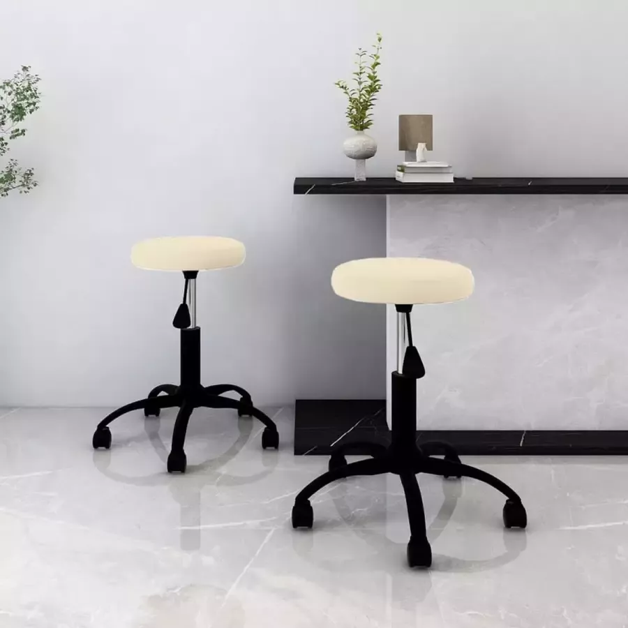 ForYou Prolenta Premium Eetkamerstoelen 2 st fluweel crèmekleurig - Foto 8