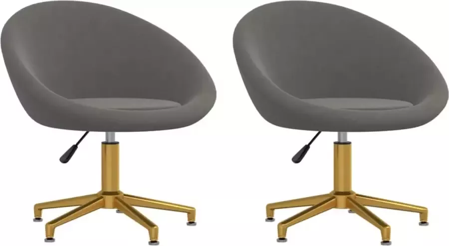 Prolenta Premium Eetkamerstoelen 2 st fluweel donkergrijs