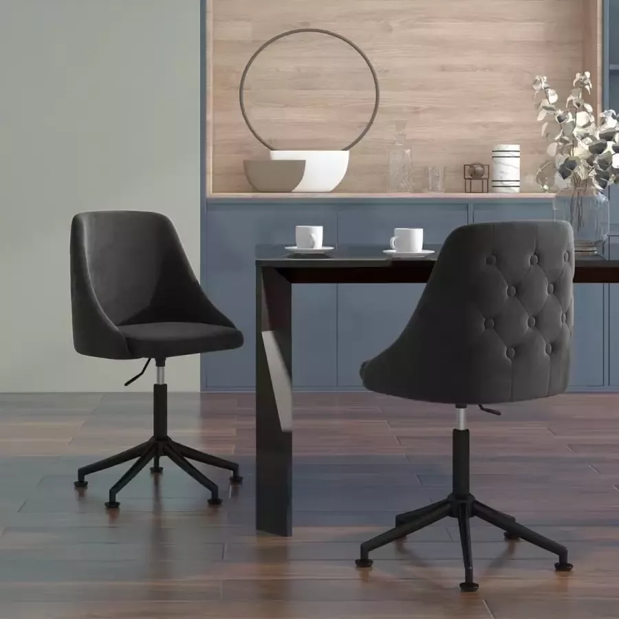 ForYou Prolenta Premium Eetkamerstoelen 2 st fluweel donkergrijs - Foto 9