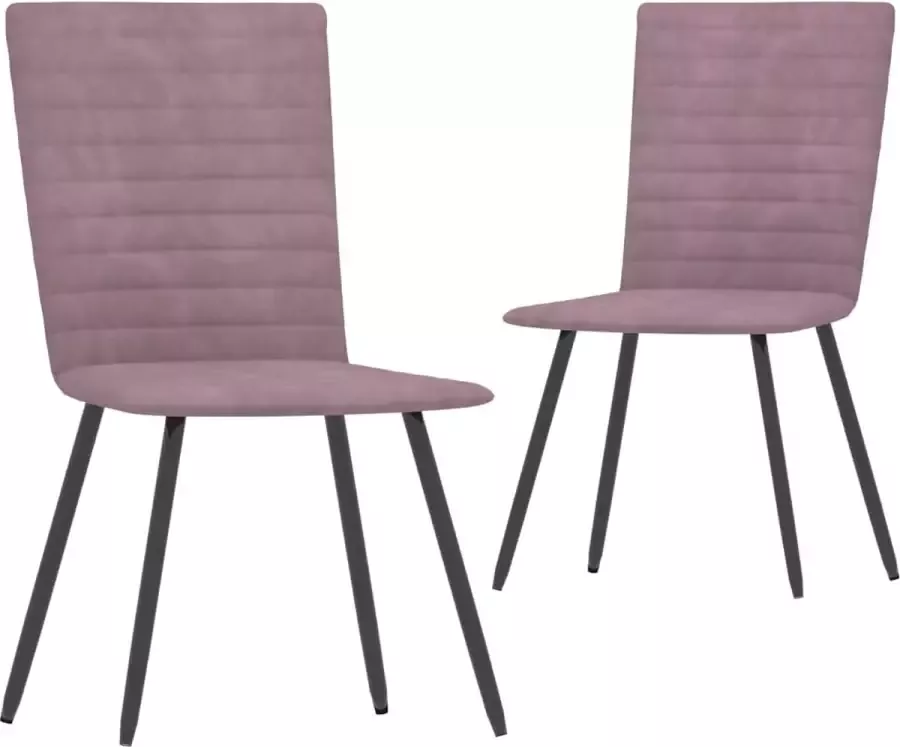 ForYou Prolenta Premium Eetkamerstoelen 2 st fluweel roze - Foto 11