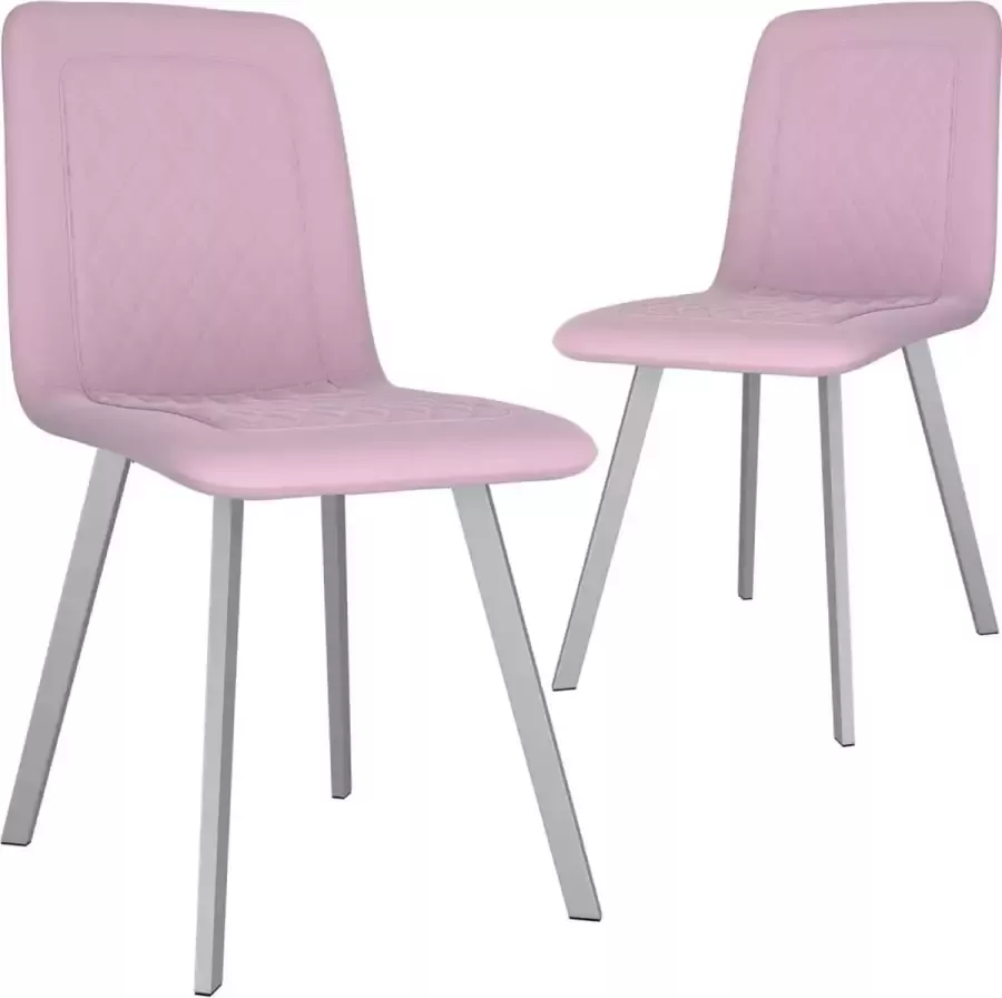 ForYou Prolenta Premium Eetkamerstoelen 2 st fluweel roze - Foto 9