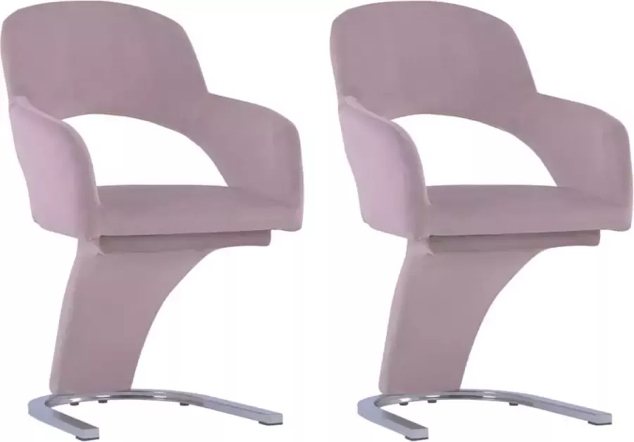 ForYou Prolenta Premium Eetkamerstoelen 2 st fluweel roze - Foto 15