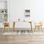 ForYou Prolenta Premium Eetkamerstoelen 2 st gebogen hout en kunstleer crème - Thumbnail 3