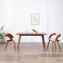 Prolenta Premium Eetkamerstoelen 2 st gebogen hout en kunstleer crèmekleurig - Thumbnail 2