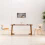 Prolenta Premium Eetkamerstoelen 2 st gebogen hout en kunstleer crèmekleurig - Thumbnail 1