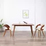 Prolenta Premium Eetkamerstoelen 2 st gebogen hout en kunstleer crèmekleurig - Thumbnail 1