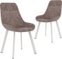 ForYou Prolenta Premium Eetkamerstoelen 2 st kunstleer bruin - Thumbnail 15