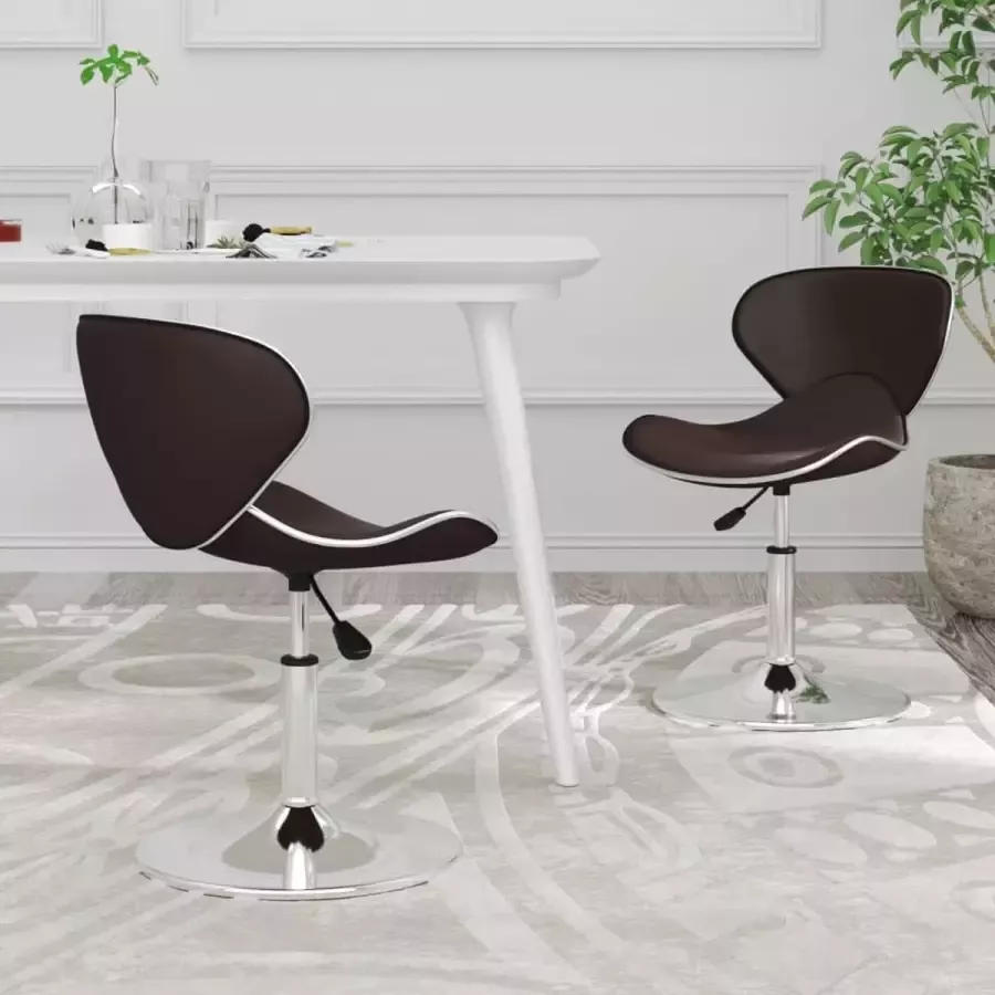 ForYou Prolenta Premium Eetkamerstoelen 2 st kunstleer bruin