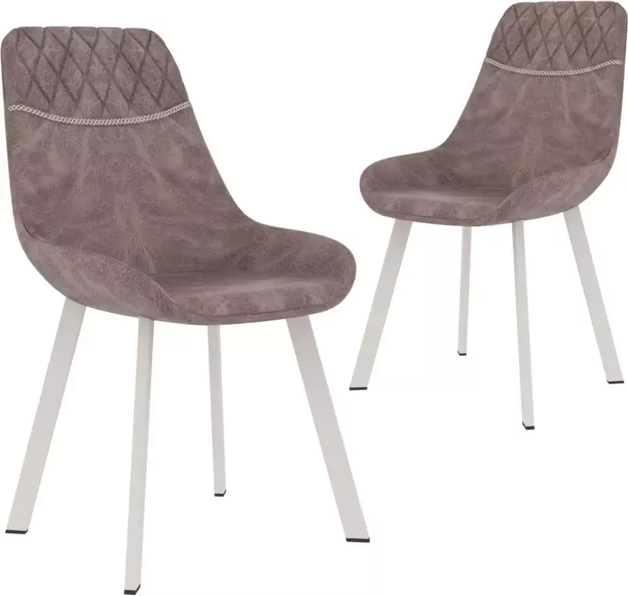 ForYou Prolenta Premium Eetkamerstoelen 2 st kunstleer bruin - Foto 8