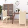 ForYou Prolenta Premium Eetkamerstoelen 2 st kunstleer crèmekleurig - Thumbnail 4