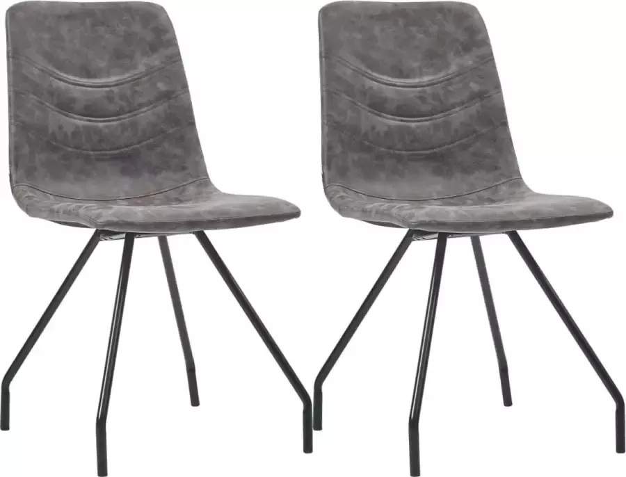 ForYou Prolenta Premium Eetkamerstoelen 2 st kunstleer donkerbruin - Foto 2