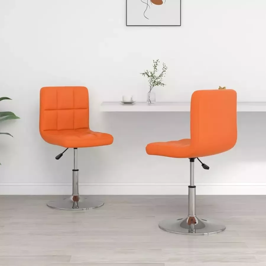 ForYou Prolenta Premium Eetkamerstoelen 2 st kunstleer oranje - Foto 2
