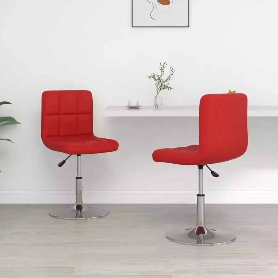 ForYou Prolenta Premium Eetkamerstoelen 2 st kunstleer wijnrood - Foto 2