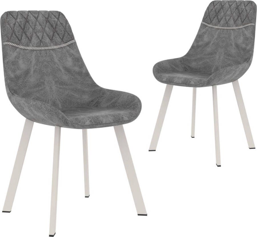 Prolenta Premium Eetkamerstoelen 2 st kunstleer zwart