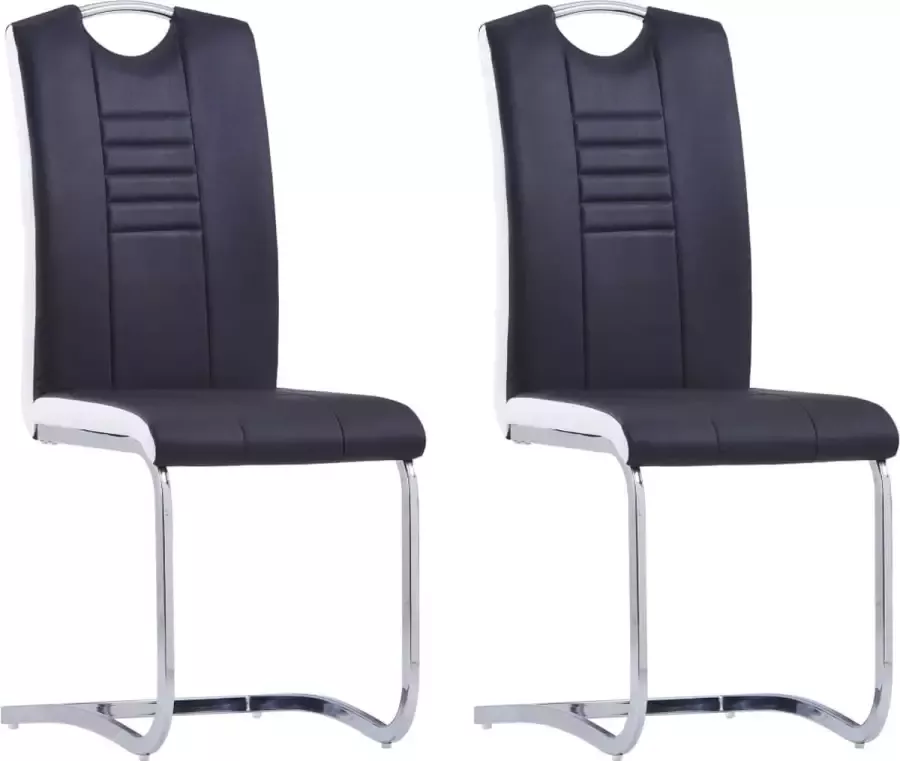 Prolenta Premium Eetkamerstoelen 2 st kunstleer zwart