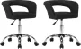 Prolenta Premium Eetkamerstoelen 2 st kunstleer zwart - Thumbnail 1