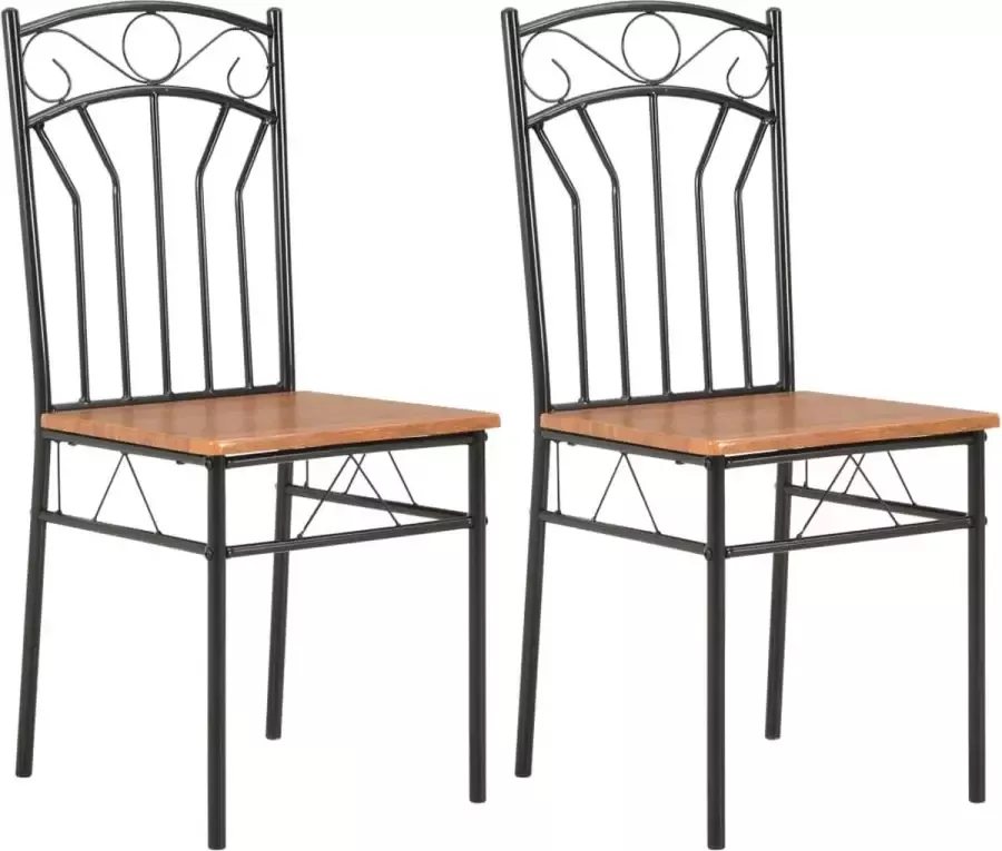 Prolenta Premium Eetkamerstoelen 2 st MDF bruin