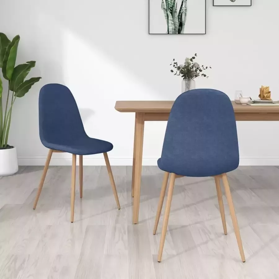 ForYou Prolenta Premium Eetkamerstoelen 2 st stof blauw - Foto 4